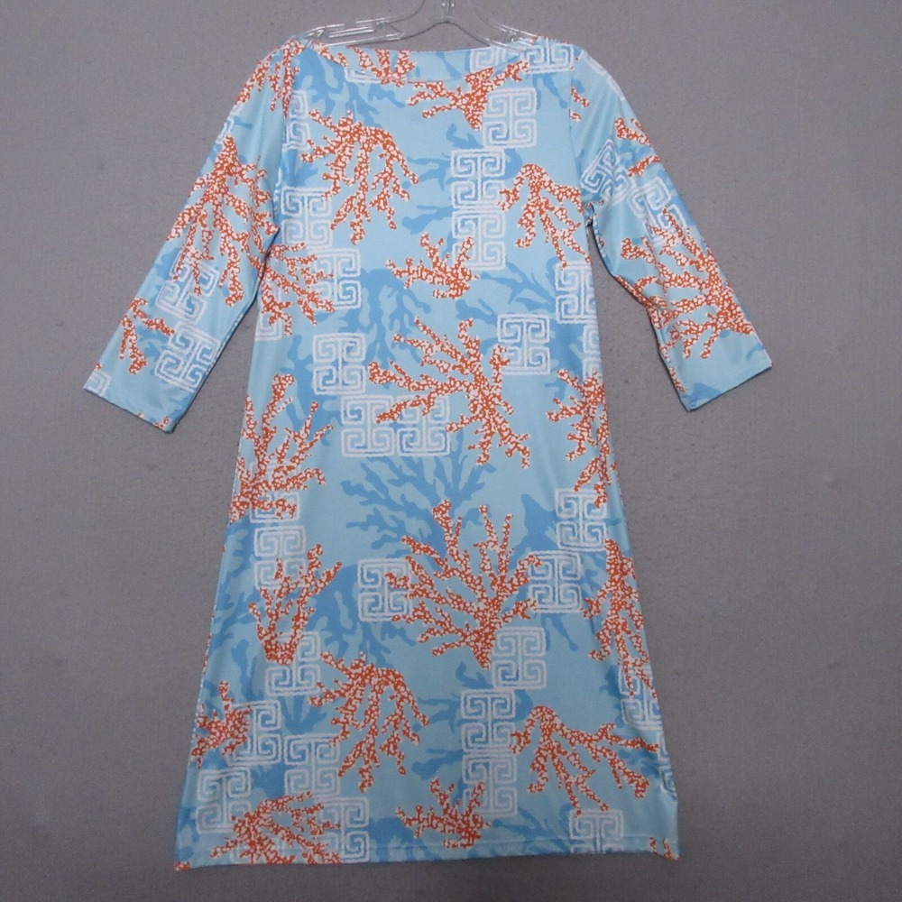 Whimsy Rose Sundance Dress Medium Blue Coral Beach Pool Cover‎ Up Safe Sun UPF